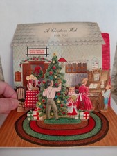 Vintage Hallmark 3D pop-up Christmas greeting card 1950's signed on the back picture
