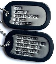 Personalized Military Dog Tags Authentic 18 Letter ( Dogtags) picture