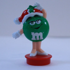 M&M Mars Vintage 1998 Candy Tube Topper Green Santa Christmas Ornament picture