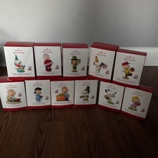 Hallmark Keepsake Peanuts 12 months of fun 11 Of The 12 Only Missing #5 NIB picture