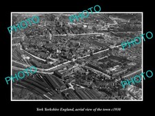 York Yorkshire England Aerial View Of Town c1930 1 Old Large Historic Photo picture