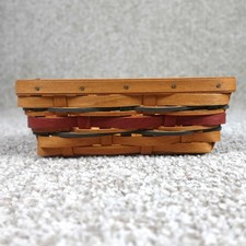 Longaberger 2007 American Celebrations Tidbit Basket Red Blue Woven Handmade picture