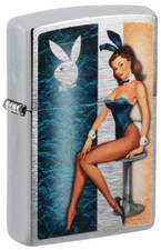 Zippo 48374, Playboy Bunny Design, Brushed Chrome Finish Lighter picture