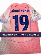 Lamine Yamal FC Barcelona #19 Signed Autographed Home Jersey COA picture