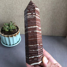 165mm Rare Natural zebra veins stripe Crystal Polished Wand free standing A1496 picture