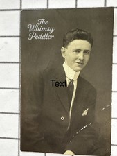 Antique RPPC Young Man Portrait AZO Postcard High Collar Suit c1910s Photo picture