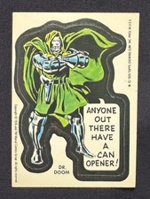 Dr. Doom 1976 Topps Marvel Comic Heroes Superheroes Sticker Card picture