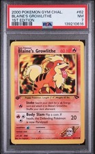 2000 POKEMON GYM CHALLENGE 1ST EDITION #62 BLAINE'S GROWLITHE PSA 7 picture