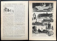 “The Cyclecar Introduced in America” 1913 pictorial Woods~Cricket~Trumbull~Imp+ picture