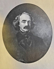 1894 Vintage Magazine Illustration Author Nathaniel Hawthorne picture