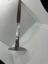 Vintage Regent Stainless Japan Potato Masher - MCM Faux Wood Handle - Solid picture