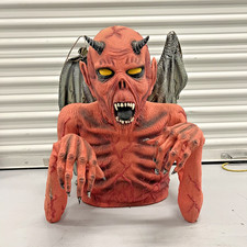 Vintage Spirit Halloween - 2002 - Large Latex Red Demon Devil Static Horror Prop picture