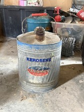 Vintage Delphos Kerosene Metal Can w/ Red Handle, Gas & Oil picture