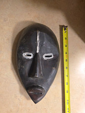 Vintage Handcrafted Ghanaian Wooden Mask Wall Hanging 11 in picture