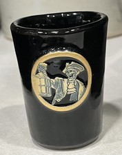 2015 DEATH WISH COFFEE DENEEN POTTERY SHOT GLASS PIRATE SKULL RARE picture