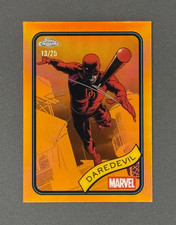 2025 Topps Chrome Marvel #97 Daredevil Doom Spider-Man Gambit TRUE ORANGE /25 picture