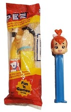 (2) VTG 1992 Flintstones PEZ Candy Dispensers - Fred Flintstone NEW, Pebbles picture