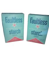  Vtg Faultless Starch Box Blued Perfumed 12 oz Unopened Bundle picture