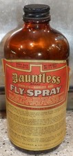 RARE Vintage DAUNTLESS Fly Spray Advertising Glass Bottle Hulman Co Terre Haute picture