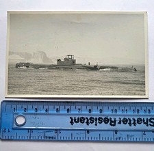 Original 1953 Royal Navy Submarine Photo HMS Teredo P319 Gibraltar Log Stamp picture