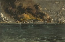 Fort Sumter Bombardment 1861 Vintage Civil War History Photo Reprint picture