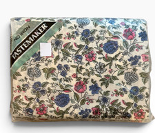 New Vintage Tastemaker Colonial Manor Floral Full Fitted Sheet 54 X 75 USA picture