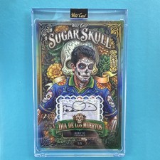 🔥 Wild Card Sugar Skull Dia De Los Muertos Bebeto 1/1 Auto Color True Match 🔥 picture