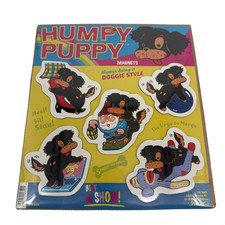 Blue Q Humpy Puppy Magnets 2003 Vintage Novelty Set 5 Frisky Poses MG900 NIP picture