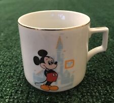 Vintage Walt Disney World Productions Studio.  Mickey Mouse Coffee Cup Gold Rim picture