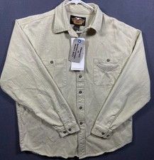 NOS Deadstock Salesman Sample Vintage Harley Davidson Herringbone Button LS L picture