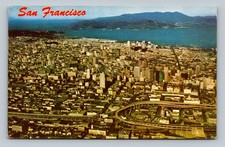 Aerial View of Downtown San Francisco 1962 postcard picture