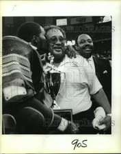 1988 Press Photo Head Football Marino Casem with Others after Victory picture