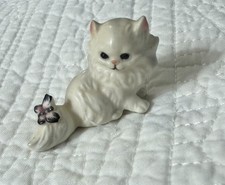 vintage white ceramic Persian cat Japan mid-20th century picture