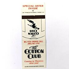 1984 The Cotton Club T-Shirt Advertising Matchbook Cover Orion Picture Match C21 picture
