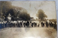 Antique Vintage 1910s 1920s Bike Bicycle Race Photo Photograp[h Starting Line picture