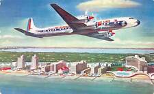 Eastern Air Lines Falcon, DC-7B, Circa 1950's Postcard, Unused picture