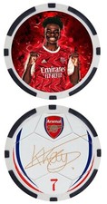 BUKAYO SAKA - ARSENAL - PREMIER LEAGUE - POKER CHIP --  ***SIGNED*** picture