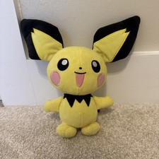 WCT Pokémon Pichu Plush Stuffed Animal Anime & Manga Animation Yellow Pink picture