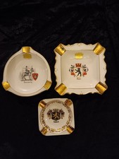 Vtg Heidelberg Bamberg Berlin Bavaria Germany Porcelain Ashtray Souvenir Gold picture