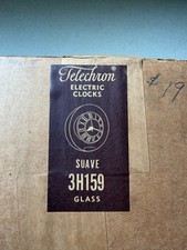 NOS Vintage Telechron 3H159 Suave Clock Brand New In Box Sealed Electric Glass picture
