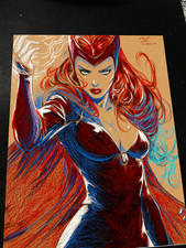 Scarlet Witch Art Print Signed 8.5x11 | Art by Keyeske picture