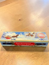 Vintage Empty Lucky Strike Christmas Cigarette Carton Sleeve Winter Sleigh picture