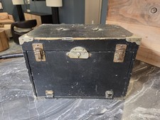 Antique 1890s Oak Salesman Sample Trunk Case Cantilever Watch Jewelry Cabinet picture