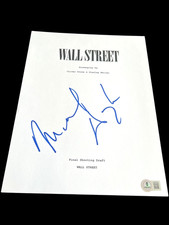 MICHAEL DOUGLAS SIGNED AUTOGRAPH MOVIE SCRIPT WALL STREET BECKETT BAS COA D picture