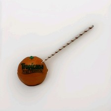 Vintage Tropicana Pure Premium Orange AM/FM Radio Straw Antenna Promo 1990s picture