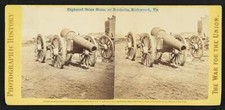 Captured siege guns, at Rocketts, Richmond, Va Old Photo picture