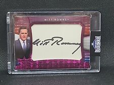 2020 DECISION Mitt Romney Premium Cut Signature Card Purple Foil #1/3 Centered picture