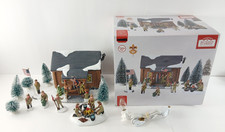Holiday Time BOY SCOUTS OF AMERICA Christmas Village Lighted Log Cabin COMPLETE picture