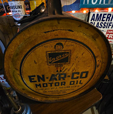 Vintage 1920s EN-AR-CO 5-Gallon Rocker Motor Oil Can Gas Station Advertising picture