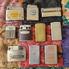 Lot of 10 Vintage Lighters Zippo Barlow Branson Advertising *as-is Untested* picture